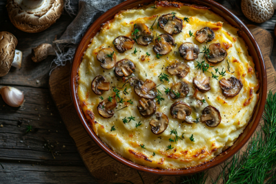 Вместо ужина готовлю пастуший пирог: внутри чечевица с грибами, а сверху корочка из картошки