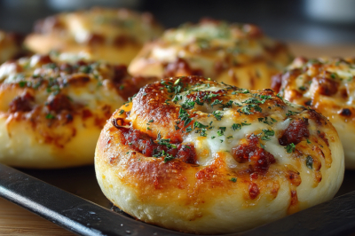 Натираю на терке &mdash; и на огонь. Пицца в булочках &mdash; нежная, хрустящая и ароматная