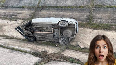 Машина со всего лёта ударилась о бетонное дно Северо-Крымского канала