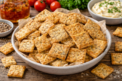 Маринад от помидоров не выливаю &mdash; готовлю хрустящие крекеры к чаю или паштету. Исчезают мгновенно