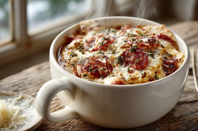 Экспресс-пицца в чашке &mdash; вкусно за минуты: простой рецепт для быстрого перекуса без лишних хлопот
