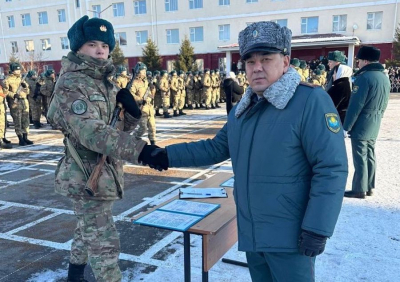 Сын командира воинской части Национальной гвардии принял присягу